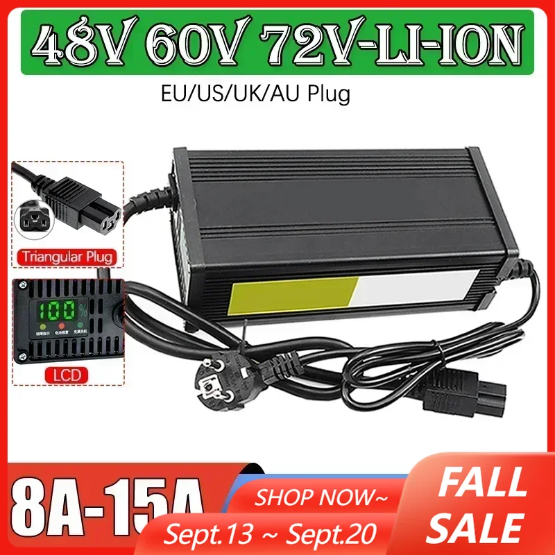 72V 15A Fast Charger - Cargador de batería de litio para
