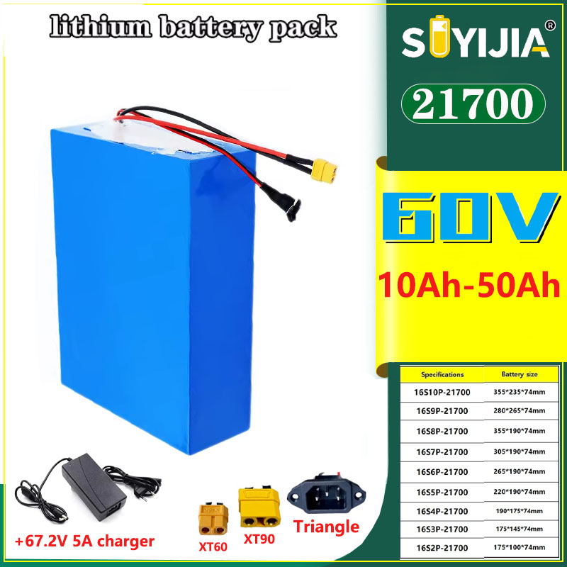 Nueva Batería de Iones de Liti - 60V 50Ah Electric Scooter Battery reseña y precio