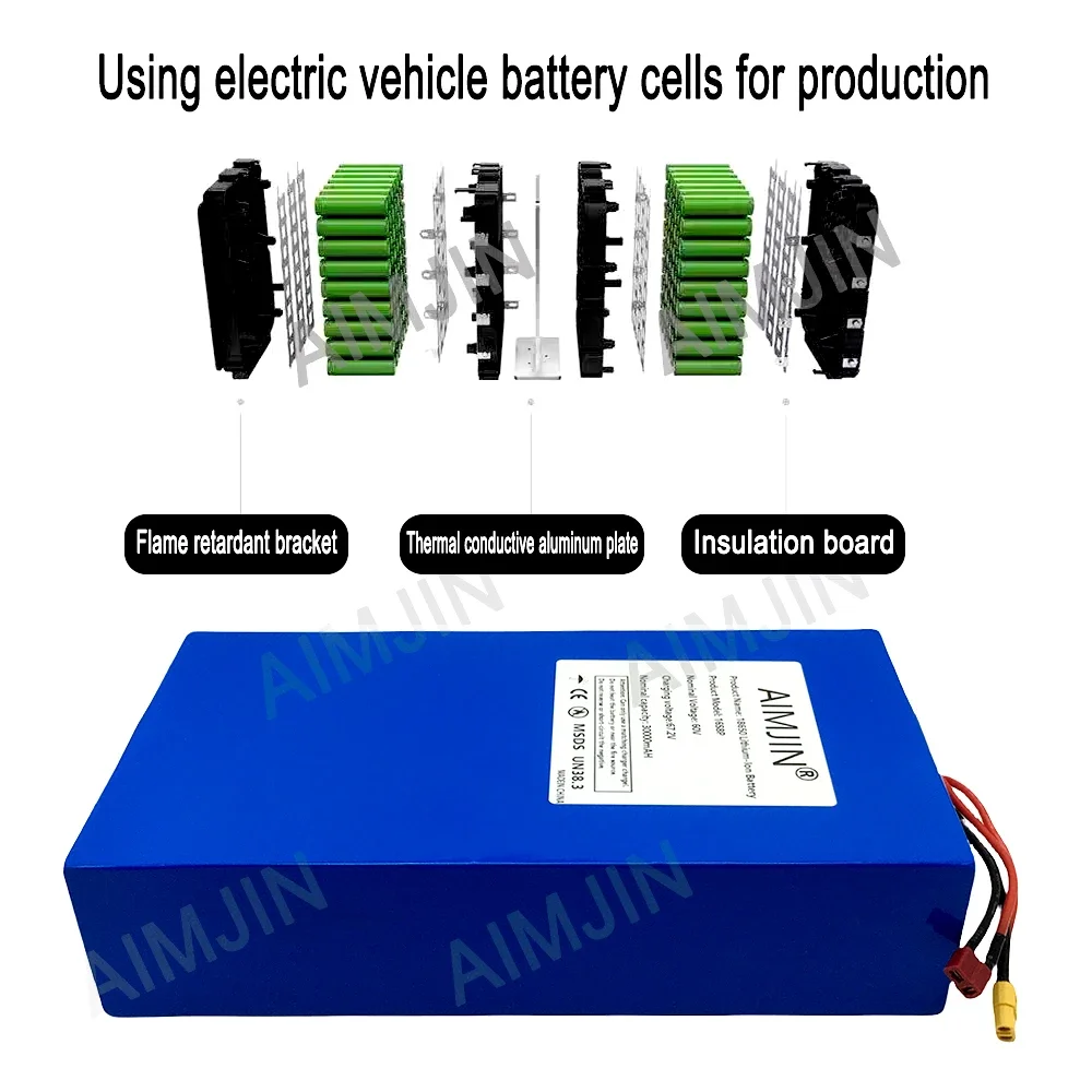 Batería de Litio 16S8p 1000-30 - 60V 50Ah Electric Scooter Battery reseña y precio