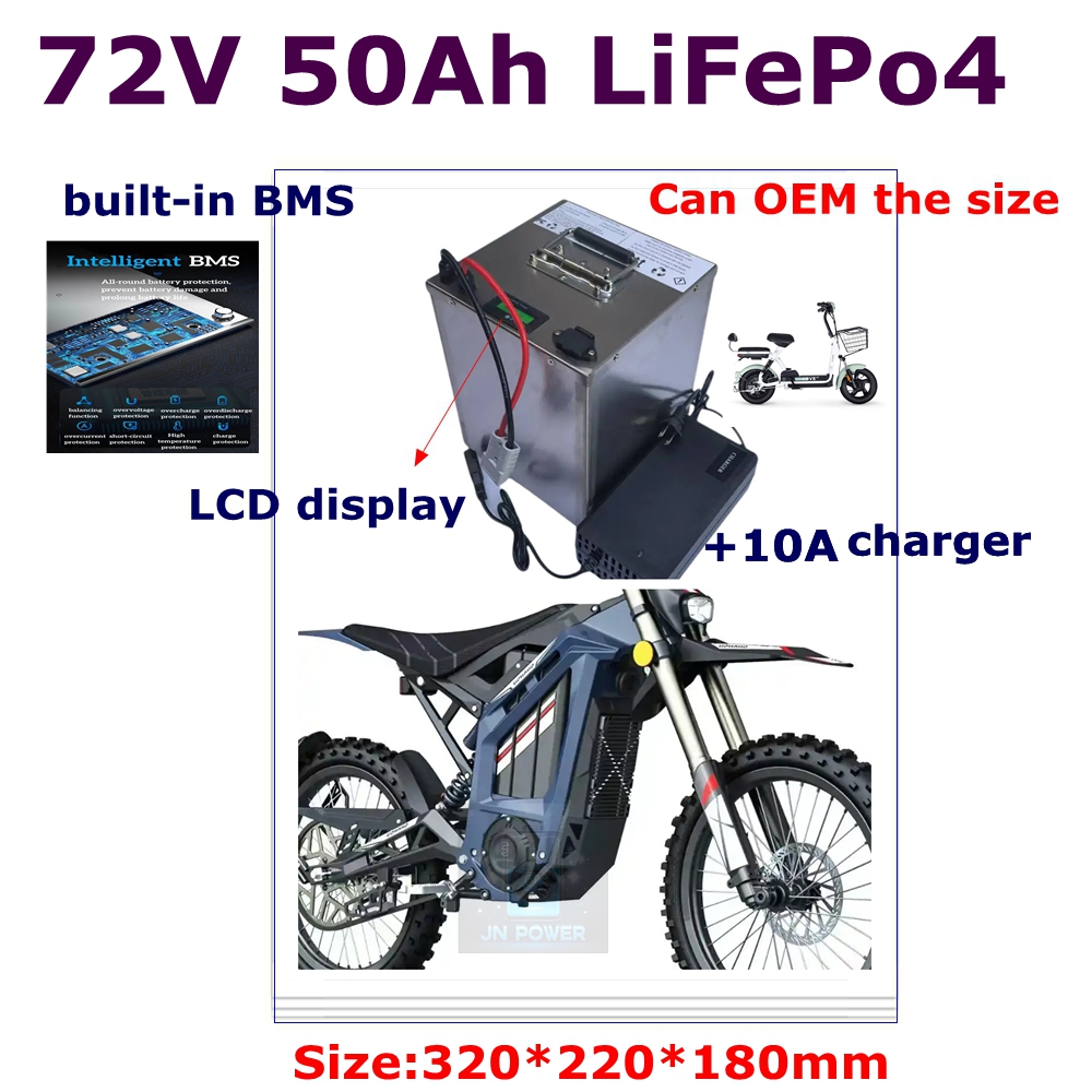 Batería de litio JN-24S 72V 50 - 72V 40Ah Lifepo4 Battery Pack reseña y precio