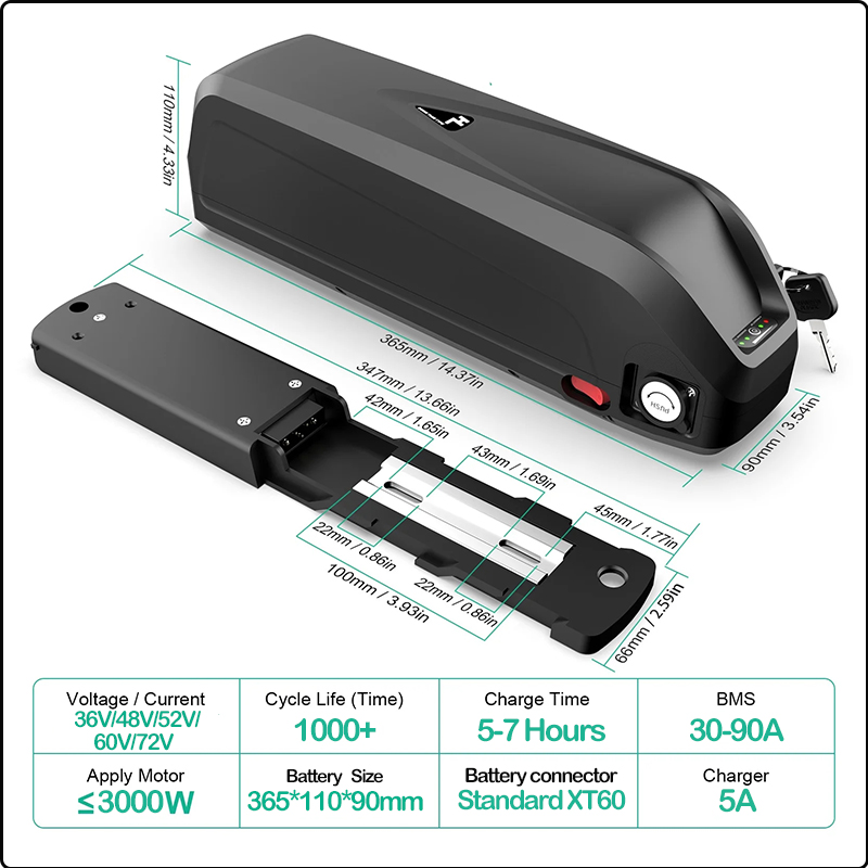 Batería para Bicicleta Eléctri - 72V 50Ah 21700 Lithium Battery reseña y precio