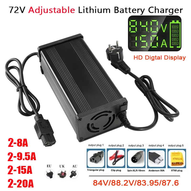 Cargador de Batería de Litio d - 72V 15A Fast Charger reseña y precio