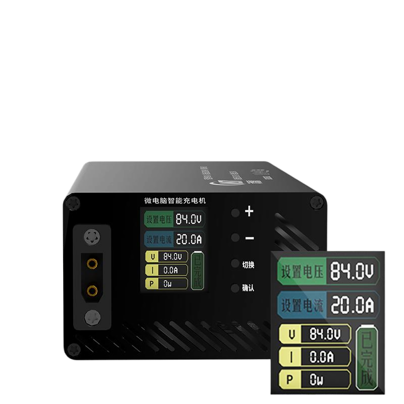Cargador ajustable de 10-93V 2 - 84V 20A Smart Charger reseña y precio