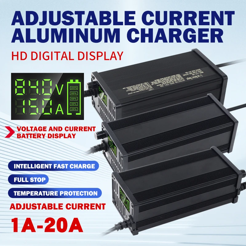 Cargador de batería de litio a - 72V 15A Fast Charger reseña y precio
