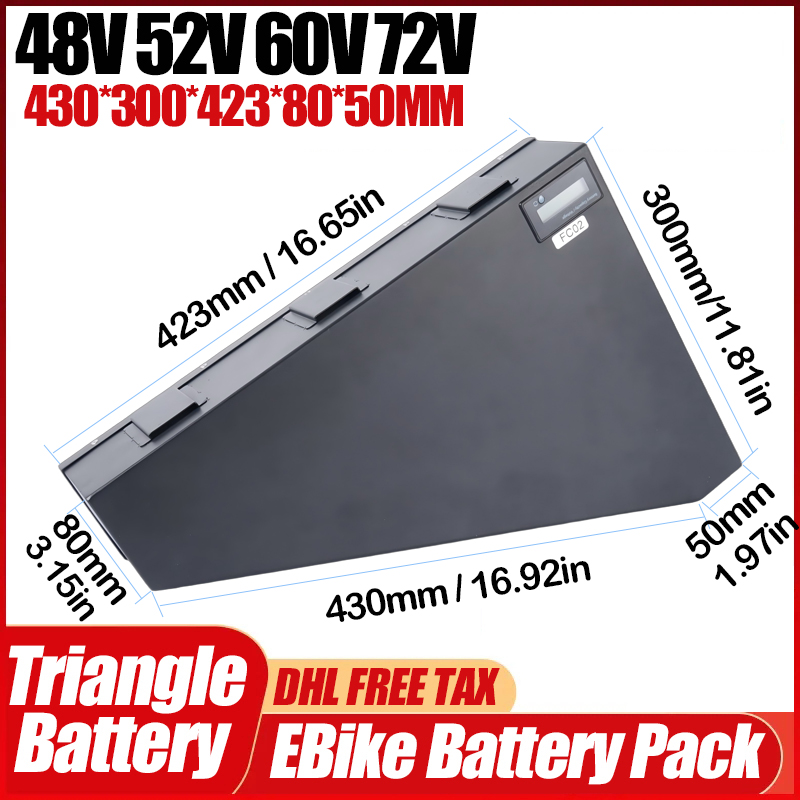Bicicleta eléctrica 36v 48v 52 - 72V 50Ah 21700 Lithium Battery reseña y precio